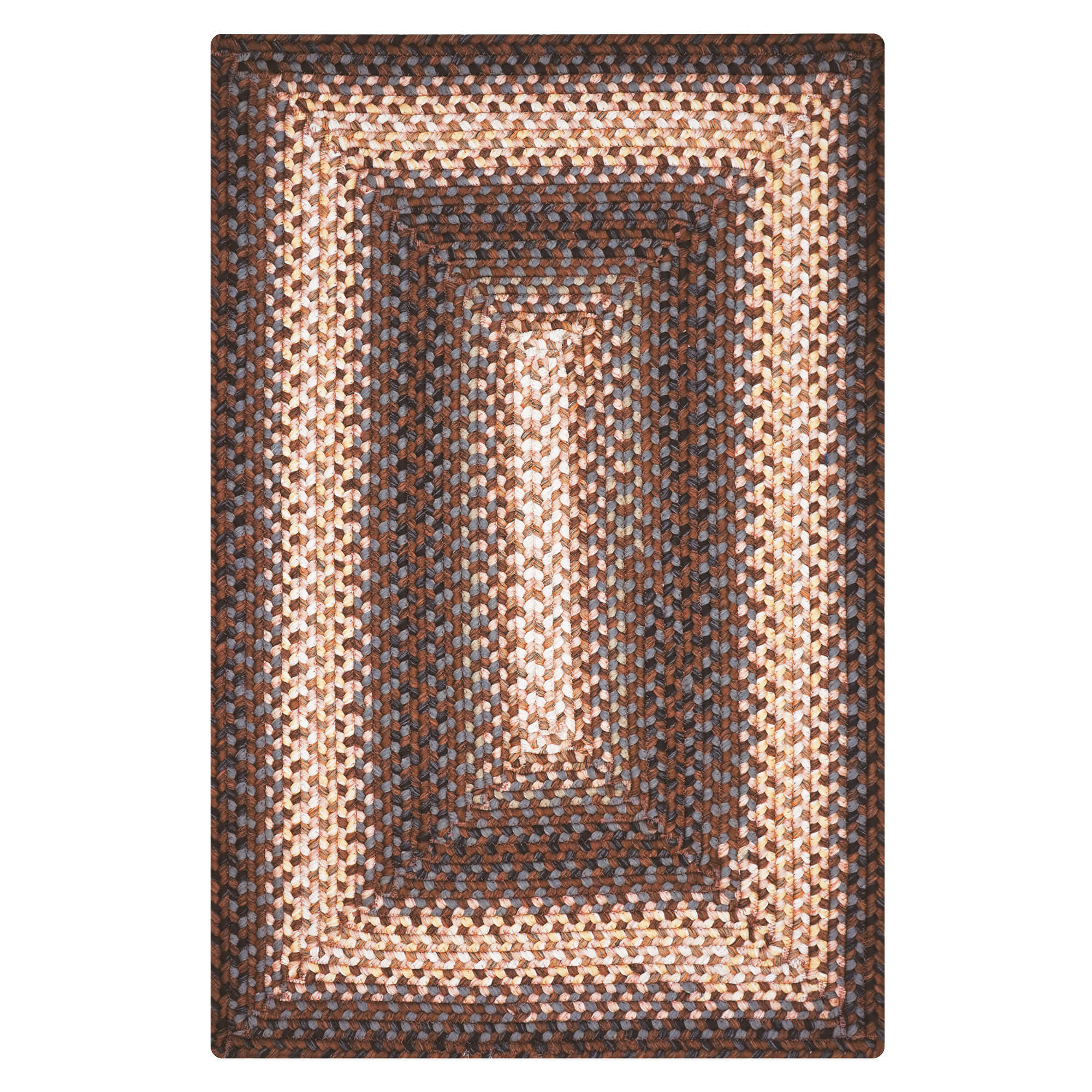 322128 Driftwood Ultra Durable Braided Rugs - Rectangle -  1 ft 8 in x 2 ft 6 in