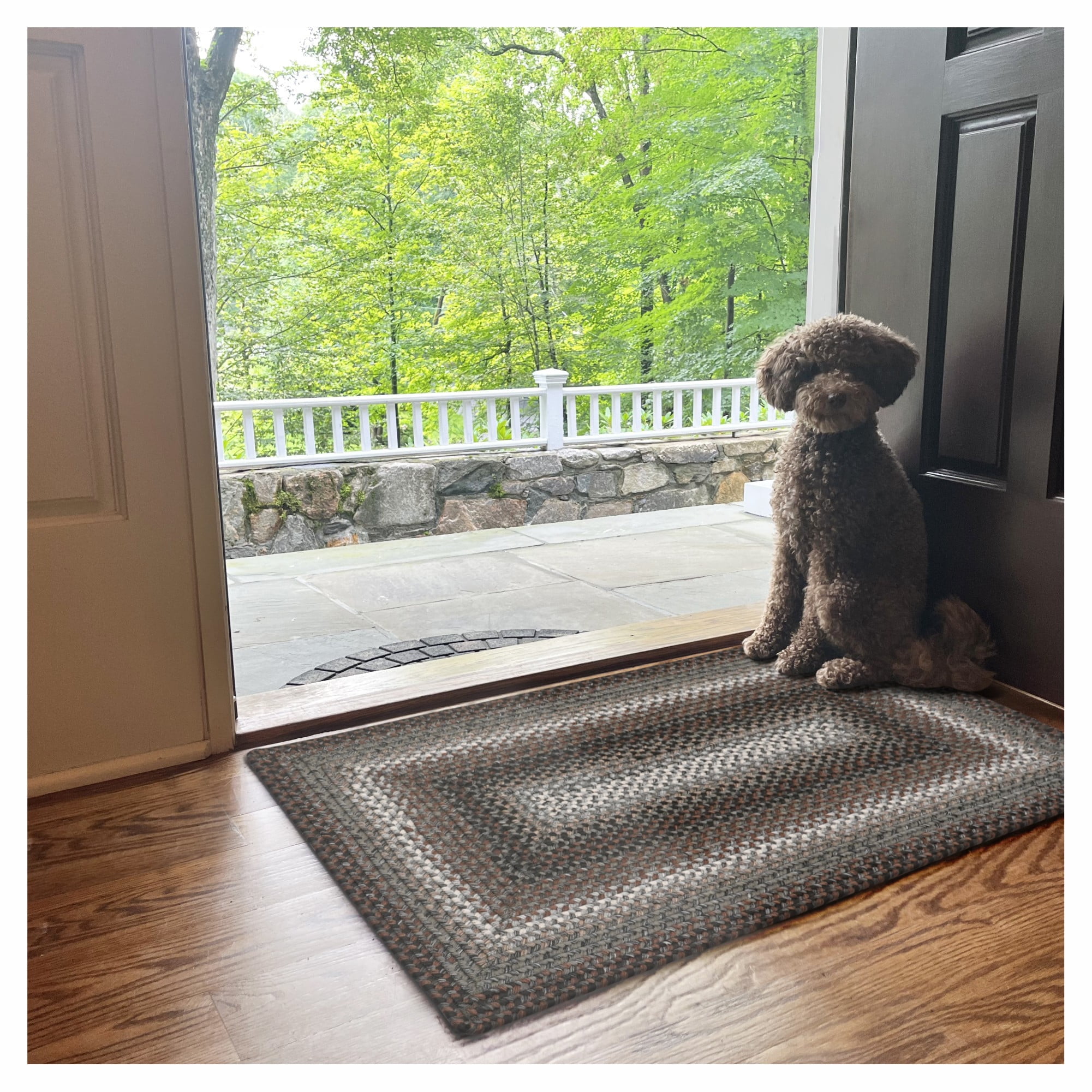 322180 Midnight Moon Ultra Durable Braided Rugs - Rectangle - 1 ft 8 in x 2 ft 6 in