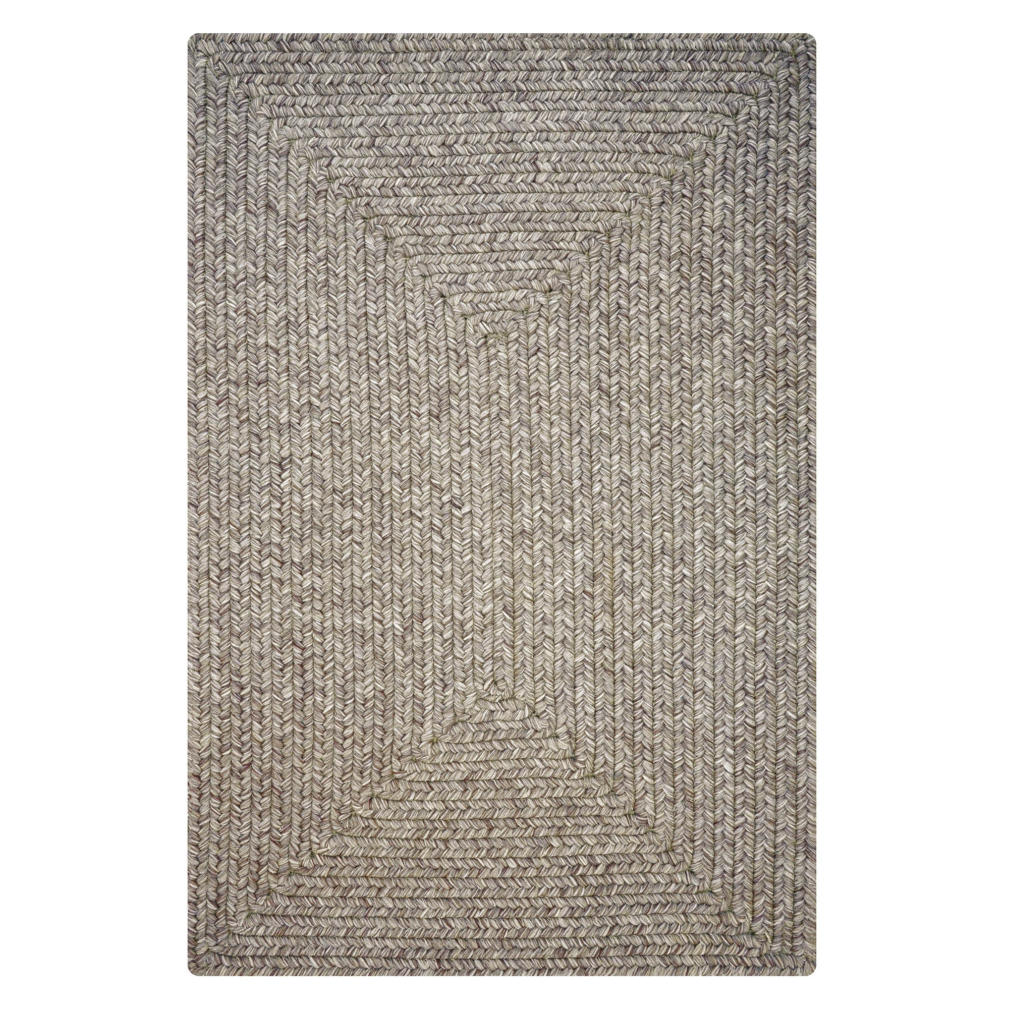 322562 Slate Ultra Durable Braided Rugs - Rectangle - 1 ft 8 in x 2 ft 6 in
