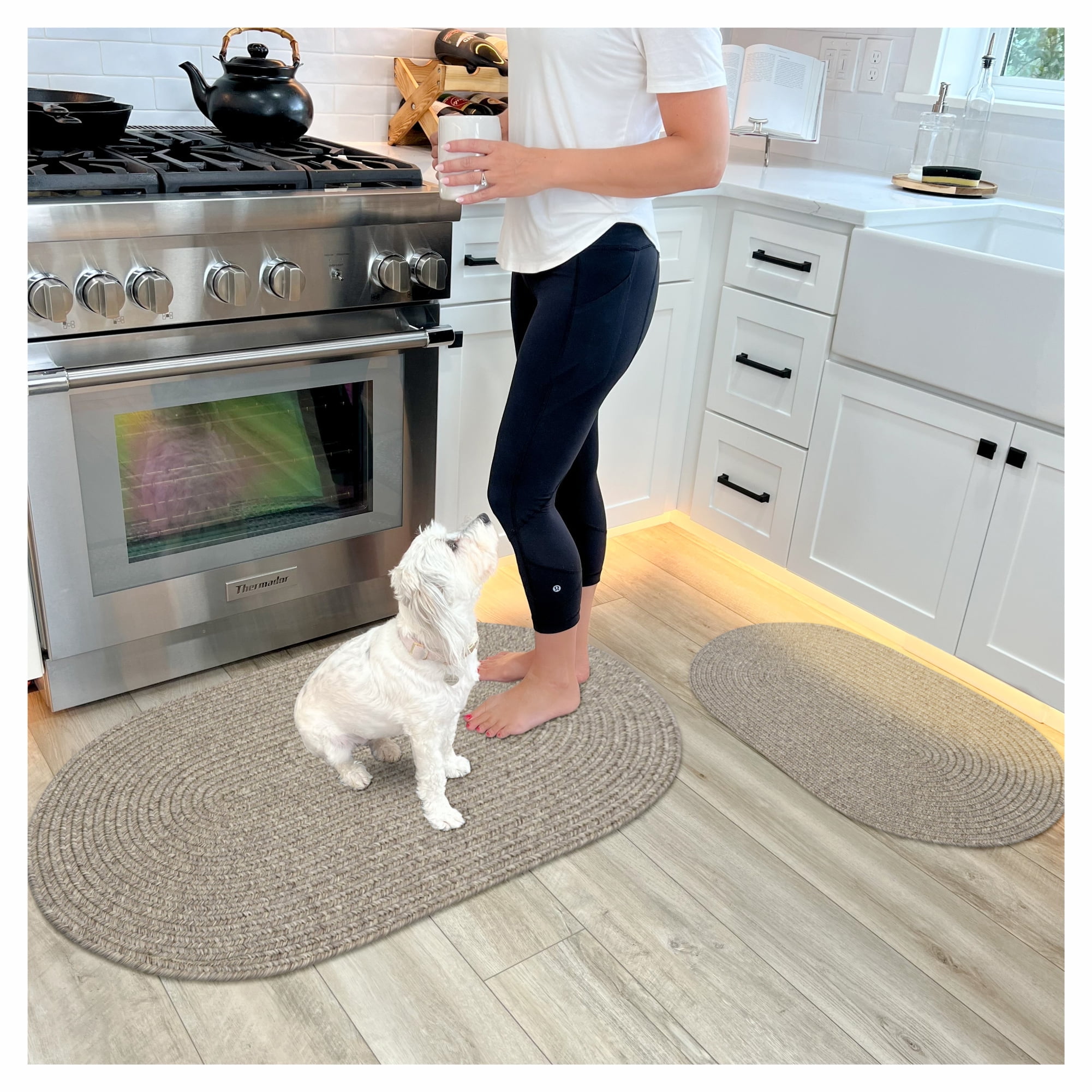 300560 Slate Ultra Durable Braided Rugs - Oval - 2 ft 3 in x 3 ft 9 in