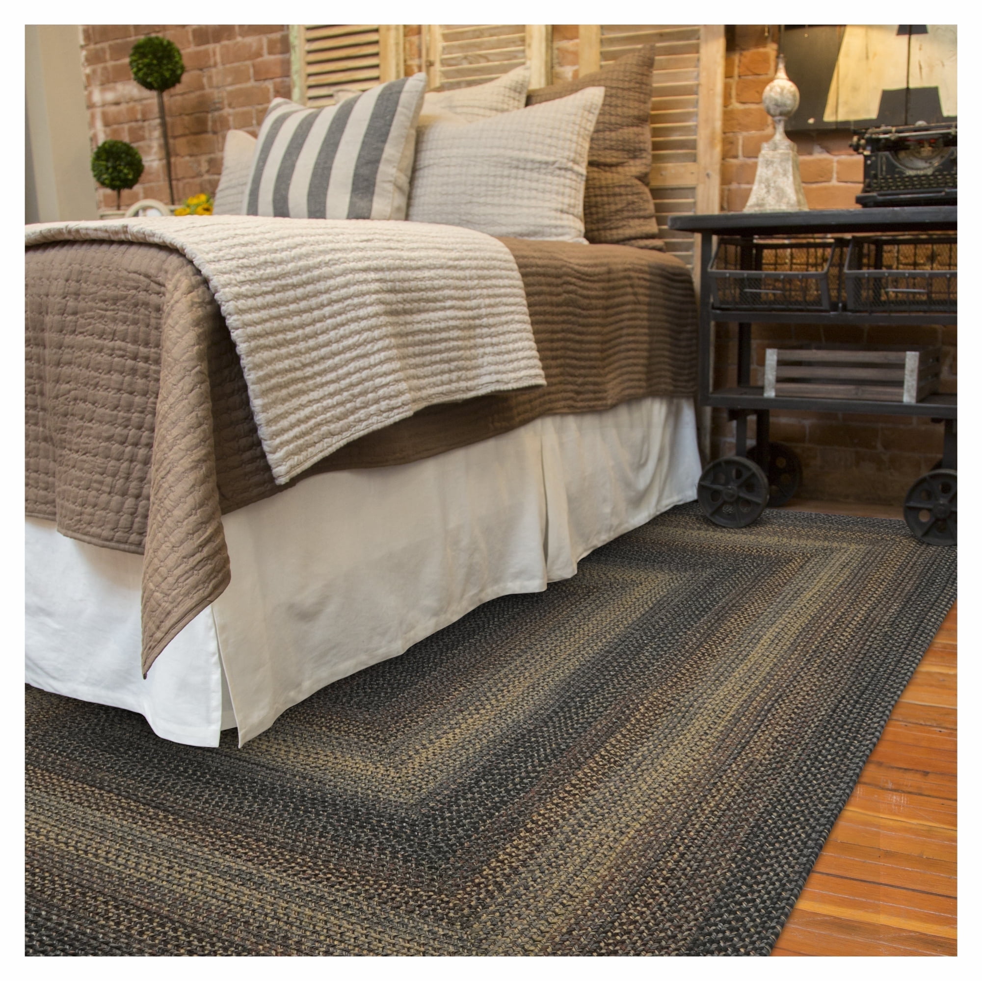 315021 Black Forest Ultra Durable Braided Rugs - Rectangle - 6 ft x 9 ft
