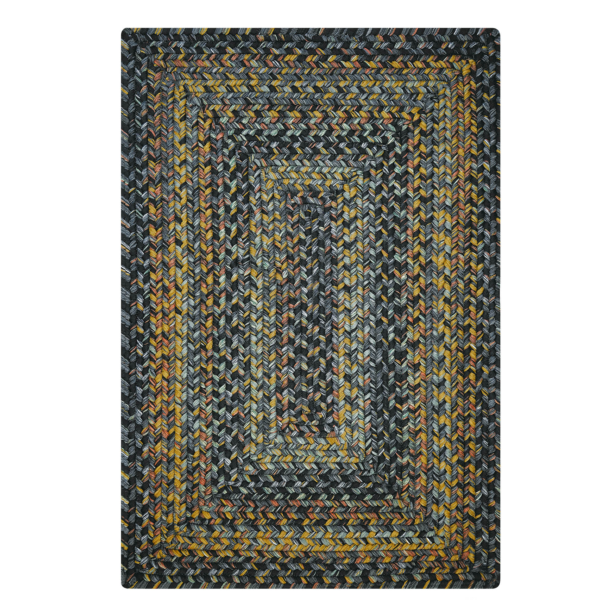 322029 Black Forest Ultra Durable Braided Rugs - Rectangle - 1 ft 8 in x 2 ft 6 in