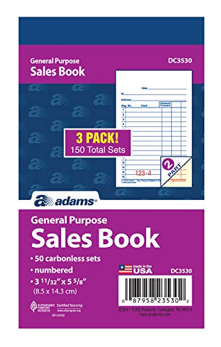 DC3530 General Purpose Salebook- carbonlesss- 3 per PK