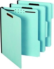 615F21-3BLU Pressboard Expanding File Folder With Fasteners- Letter Size- 1 in Expansion- Blue