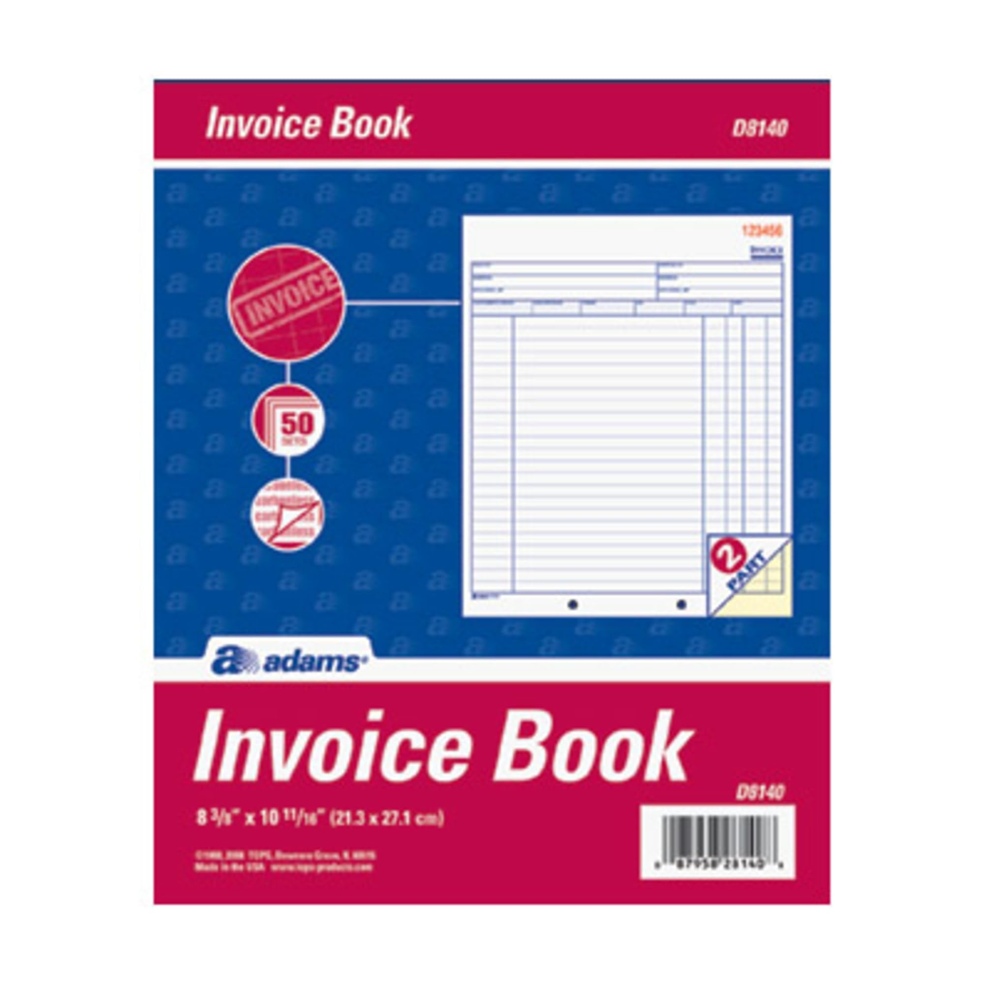Invoice Book  2-part carbonless  50 ST per BK