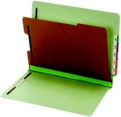 23214 End Tab Classification Folders- Letter- 1 Divider- 2 in Embedded Fast- Light Green- 10 per BX