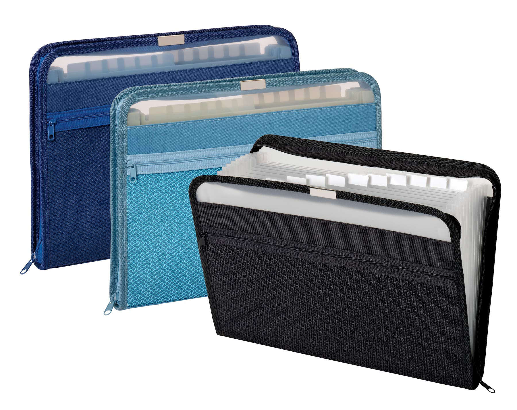 Fabric Zip Files  13 Pocket  Letter