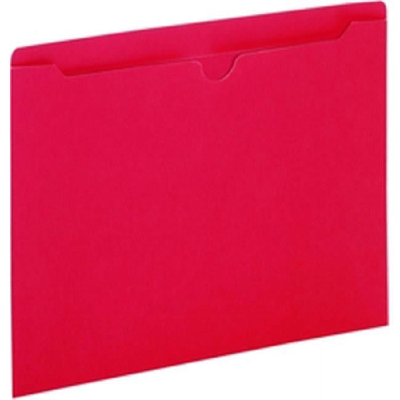 B3010DTRED Colored File Jackets- Double Top Tab- Flat- Red- Letter- 100 per BX