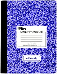63794 Composition Book Assorted Color Covers Wide Rule 100 SH per BK
