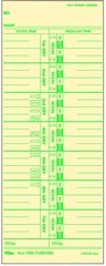 1256 Time Card Weekly Manila 10-800292 Green Ink Front 500 CD per BX