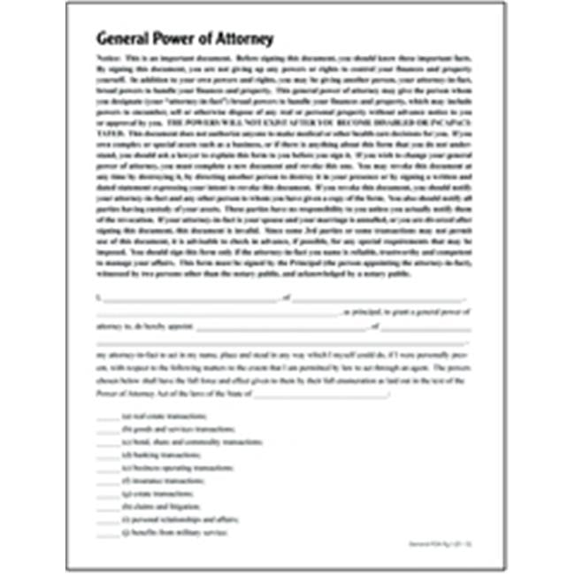 LF205 General Power of Attorney Form