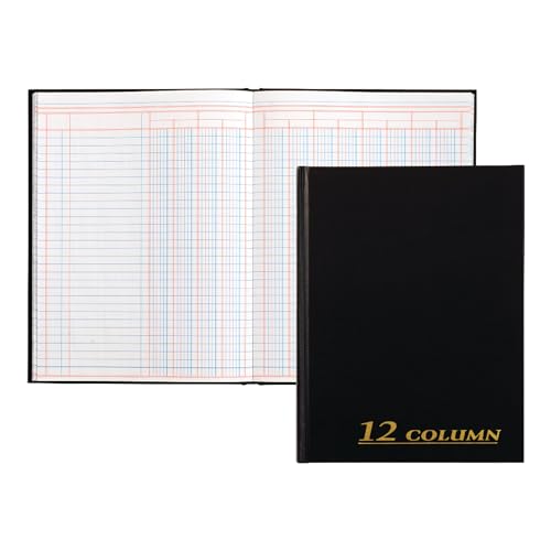 Account Book- black cloth cover- 12-column- 80 PG per BK