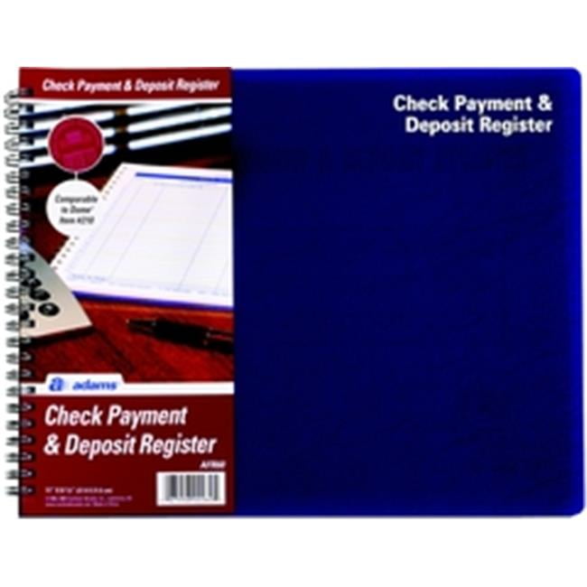 AFR60 Check Payment & Deposit Register Spiral 8.5 in x 11 in