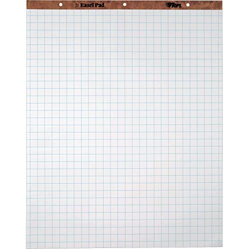 7902 Easel Pad 3-hole punched white 15 lb 1 in square UPC on each 50 SH per PD