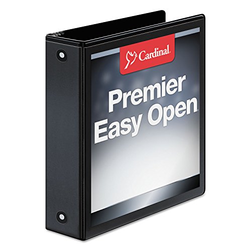 11121 Premier EasyOpen ClearVue Locking Round Ring Binder- 2 in - Black