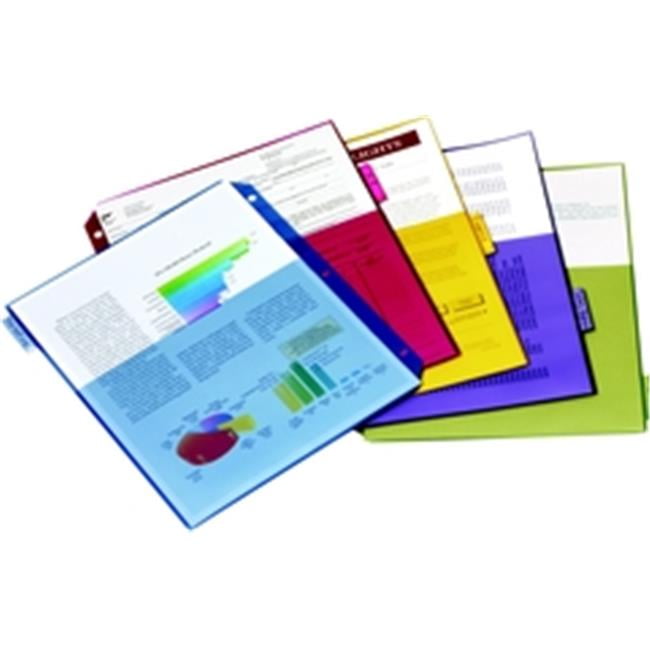 84003 Poly Dividers Double Pocket Dividers- 5 Tab- Multicolor