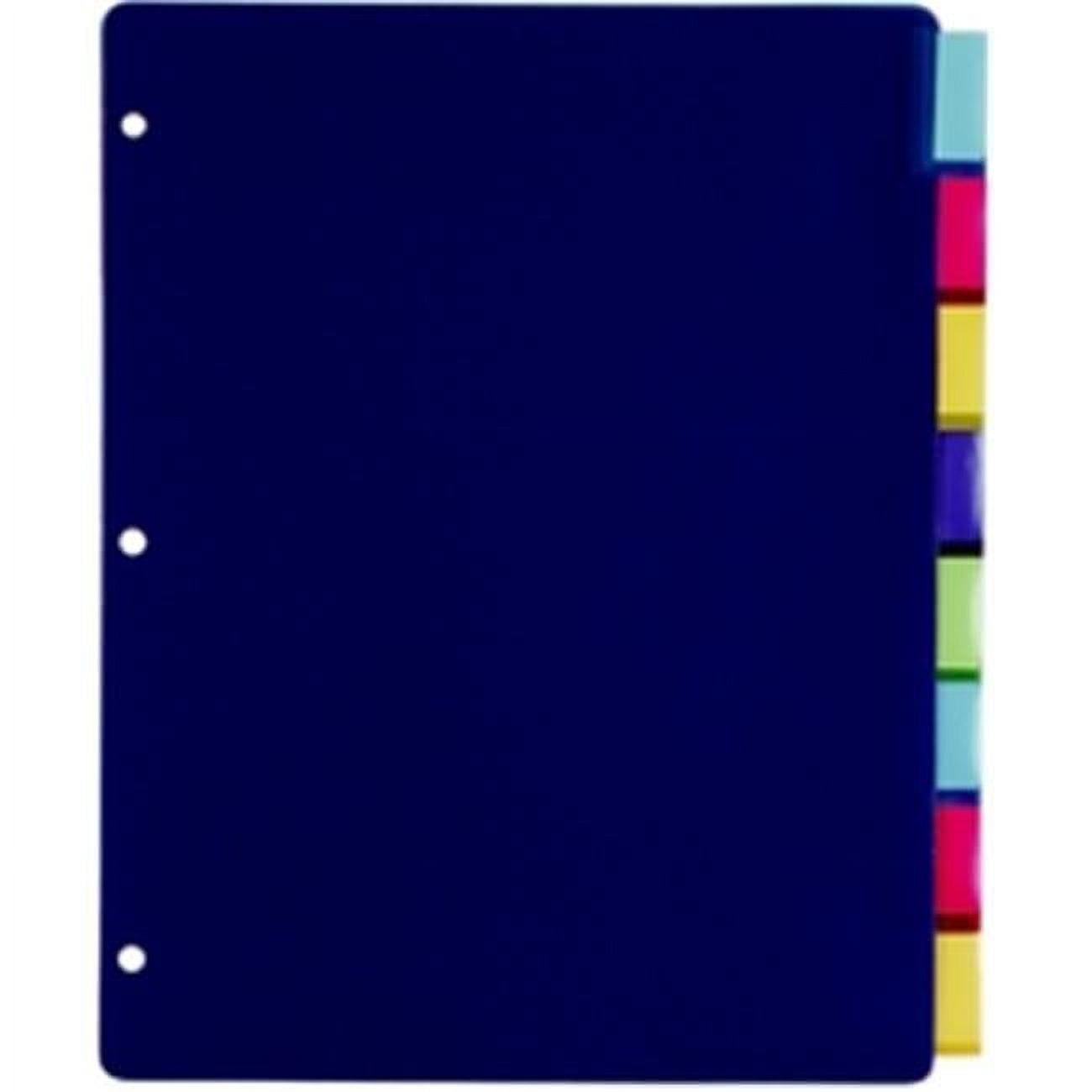 84019 Poly Dividers  8 Tab  WO Pockets  Multicolor
