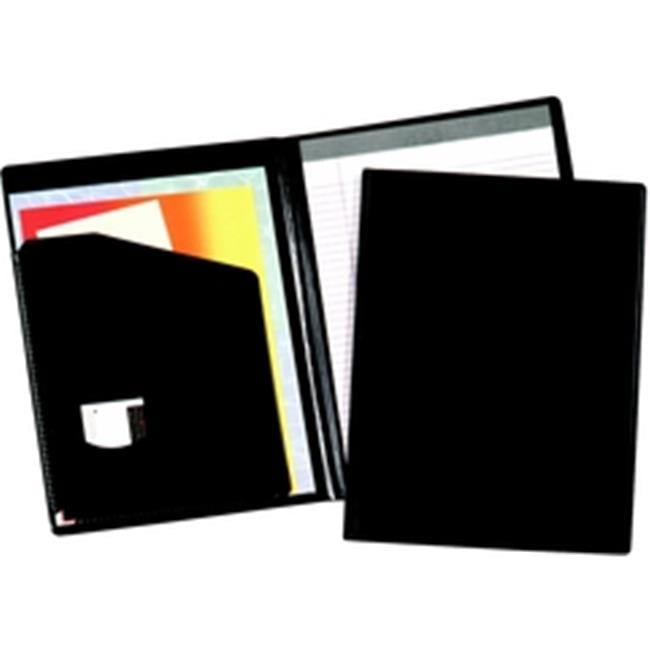 Sealed Vinyl Padholder - Black - Letter Size - Includes Ruled Writing Pad