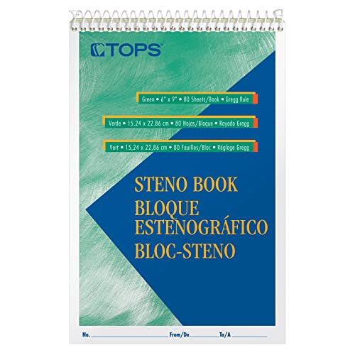 Steno Book  gregg rule  green  80 SH per BK