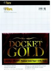 63752 Docket Gold Planning Pad w Cover- White- 80 SH per PD
