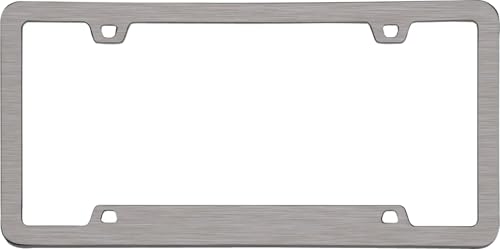 Neo Sport License Plate Frame, Brushed Nickel