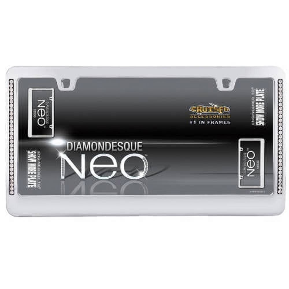 Neo Diamondesque License Plate Frame, Chrome