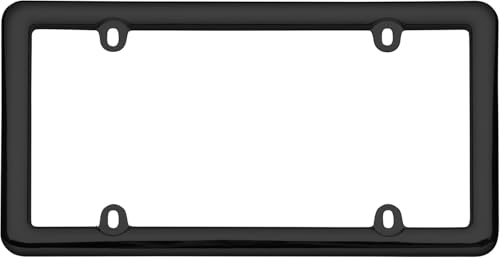 Cruiser Accessories 20640 Nouveau License Plate Frame- Black Plastic