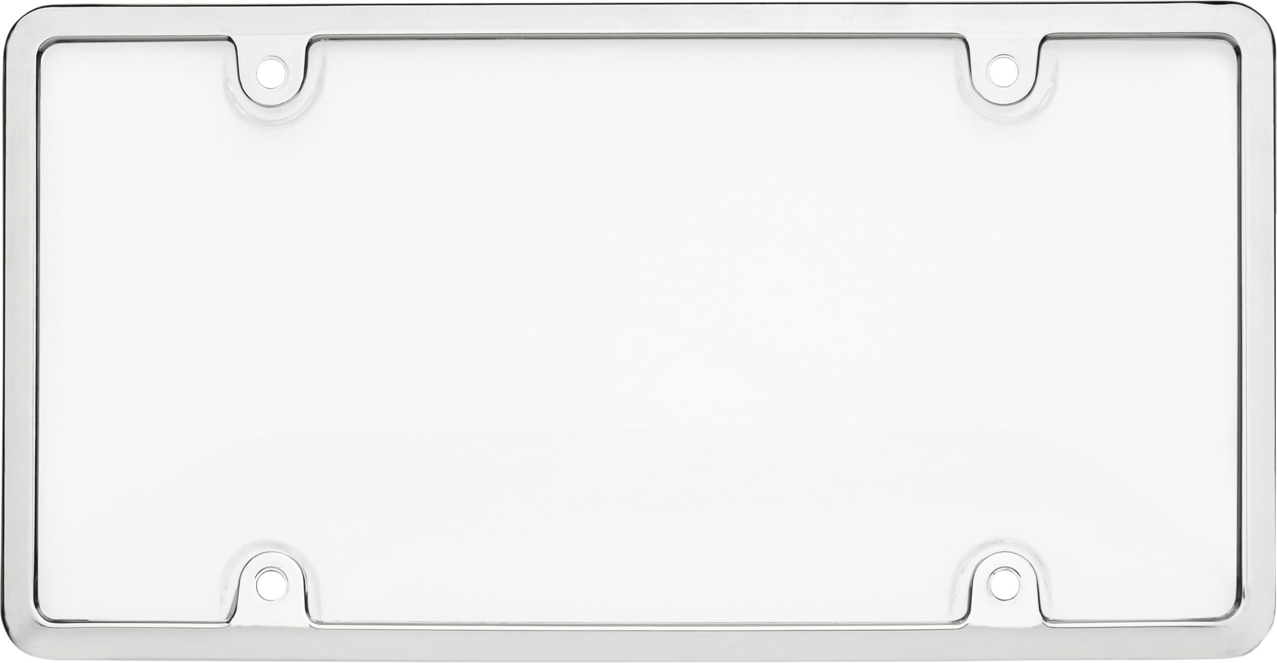 Cruiser Accessories 62031 Tuf Combo License Plate Frame and Bubble Shield- Chrome And Clear
