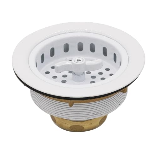 Picture of Westbrass D213-50 3.5 in. Wing Nut Basket Strainer in White