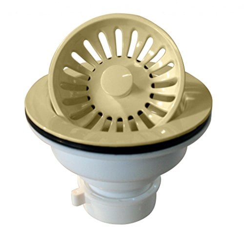 Picture of Westbrass D2143P-51 3.25 in. Push-Pull Basket Strainer in Almond