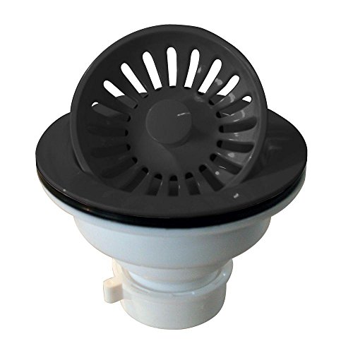 Picture of Westbrass D2143P-54 3.25 in. Push-Pull Basket Strainer in Black