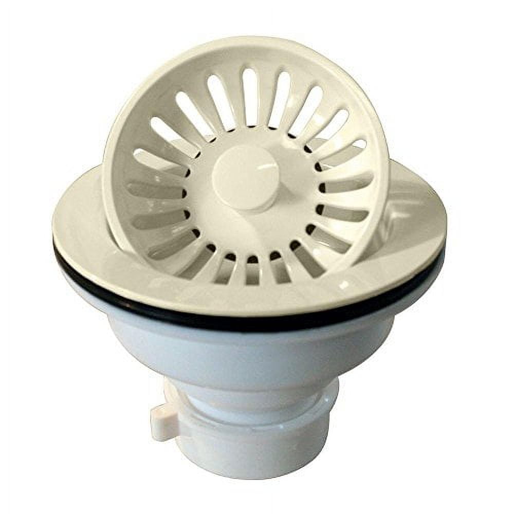 Picture of Westbrass D2143P-65 3.25 in. Push-Pull Basket Strainer in Biscuit