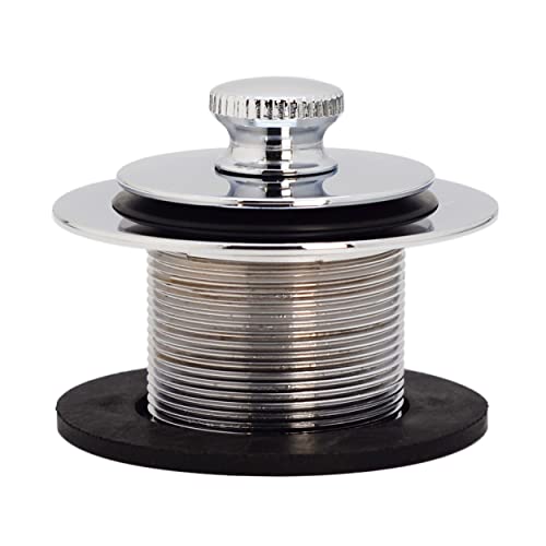 1.375 in. NPSM Fine Thread Twist-and-Close Bath Drain Plug in Polished Chrome