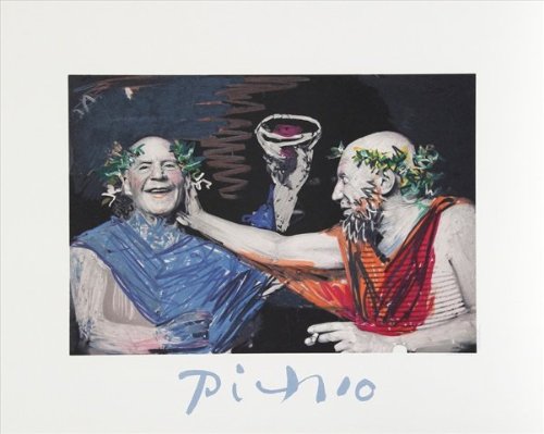 Photo Rehasse de Picasso et Manuel Pallar- Red- Orange- Blue- Black