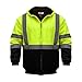 UHV425-L-YB High Visibility Hooded Soft Shell Class 3 - Large- Black-Yellow<BR>
