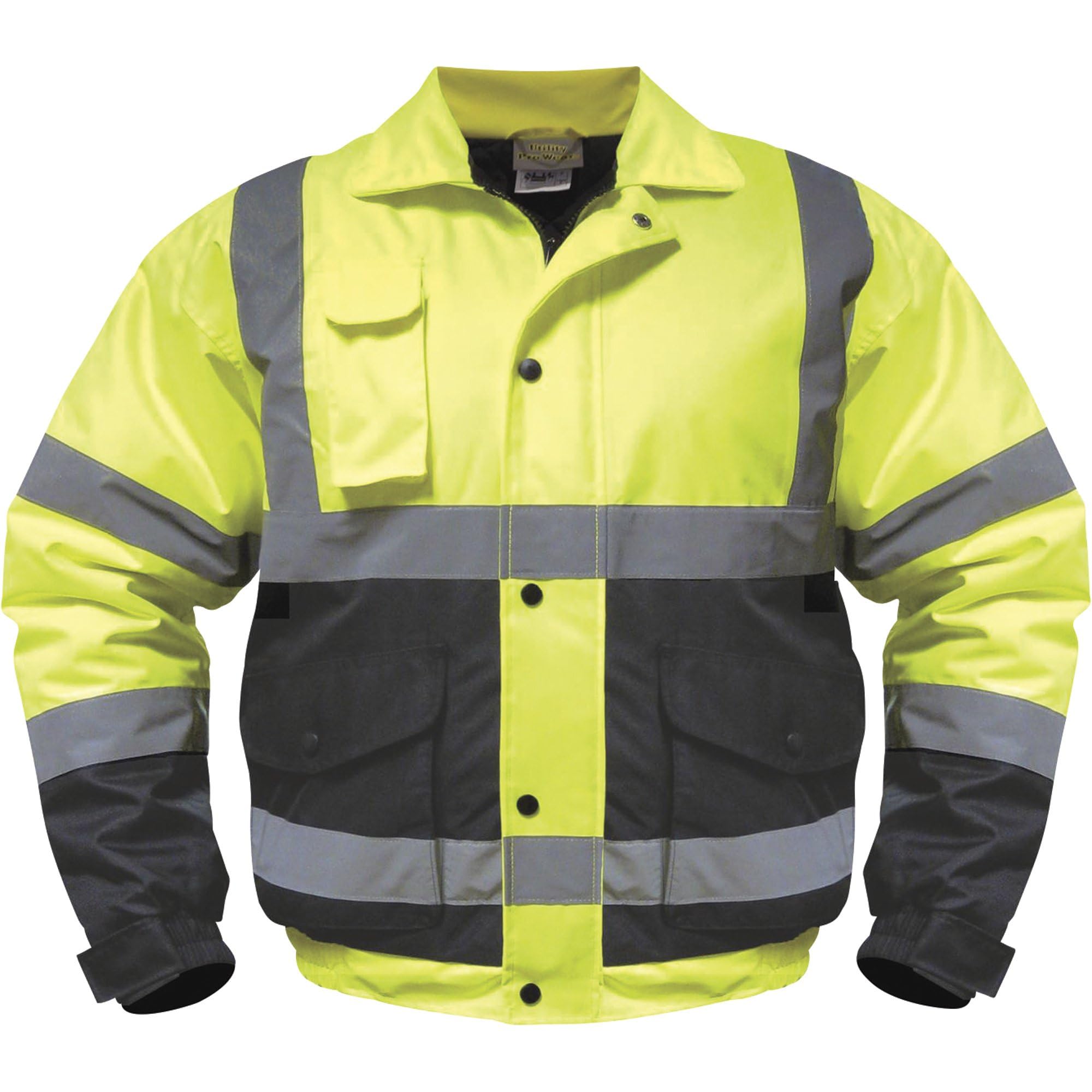 UHV562-M-YB High Visibility Bomber Jacket Class 3 - Medium- Yellow-Black Btm