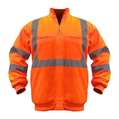 UPA542X-5X-O High Visibility 0.25 Zip Pullover Soft Shell Class 3 - 5X- Orange