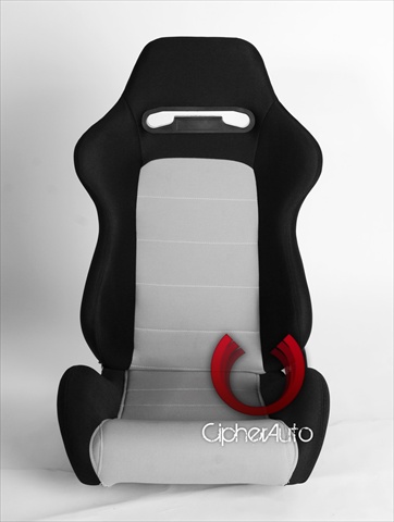 CPA1013 Black and Gray Cloth Racing Seats