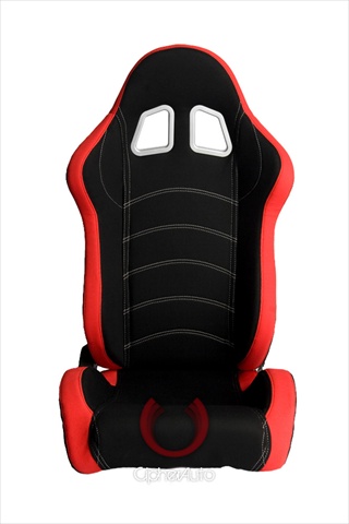 CPA1018 Red and Black Cloth Racing Seats, Sold as a Pair