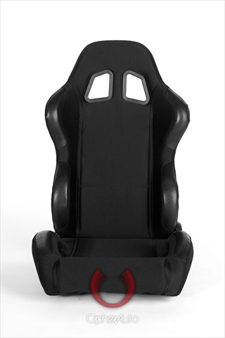 CPA1025 Black Cloth Universal Racing Seats- Sold as a Pair
