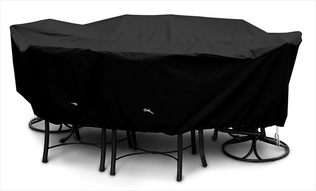 Weathermax Large High Back Dining Set Cover- Black - 112 L x 88 W x 36 H in.
