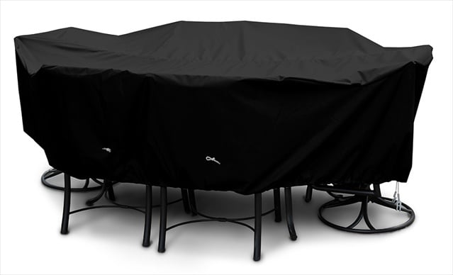 KoverRoos 71462 Weathermax Supersize High Back Dining Set Cover- Black - 140 L x 80 W x 36 H in.