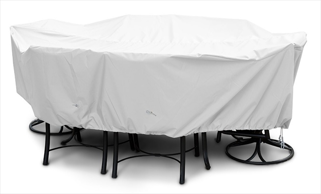 KoverRoos 17252 Weathermax Medium Rectangular Dining Set Cover- White - 94 L x 64 W x 28 H in.