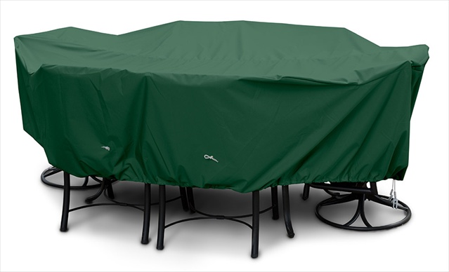KoverRoos 67252 Weathermax Medium Rectangular Dining Set Cover- Forest Green - 94 L x 64 W x 28 H in.