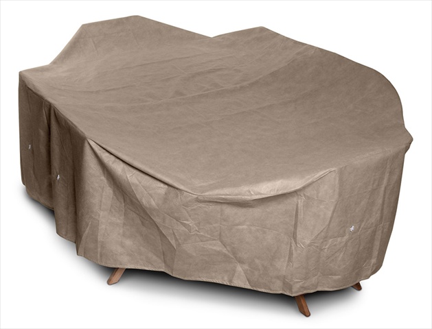 KoverRoos 35550 KoverRoos III Medium Dining Set Cover- Taupe - 96 L x 60 W x 30 H in.