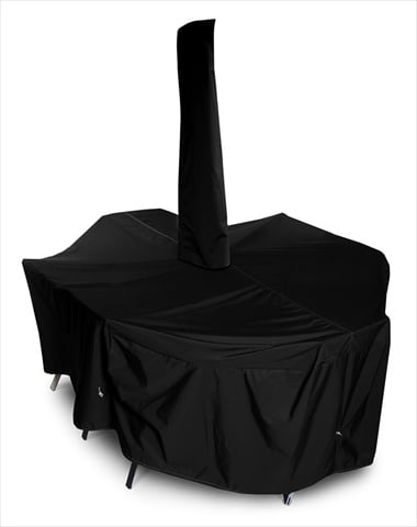 Weathermax Supersize High Back Dining Set Cover with Umbrella Hole - Black