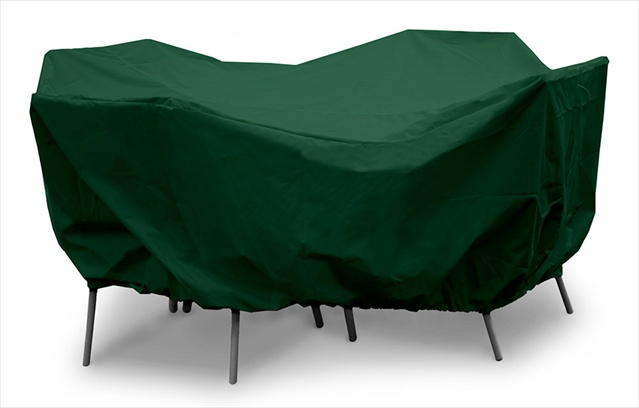 KoverRoos 61152 Weathermax 48 in. Round Table Dining Set Cover- Forest Green - 82 Dia x 28 H in.