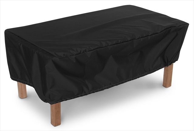 KoverRoos 74265 Weathermax Ottoman-Small Table Cover- Black - 48 L x 24 W x 15 H in.