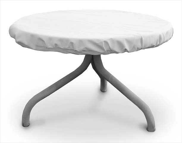 KoverRoos 11542 Weathermax 26 in. Round Table Top Cover- White - 30 Dia in.