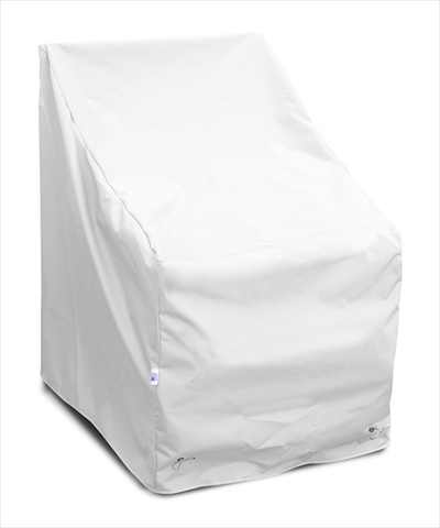 KoverRoos 19812 Weathermax High Back Lounge Chair Cover- White - 32 W x 33 D x 40 H in.
